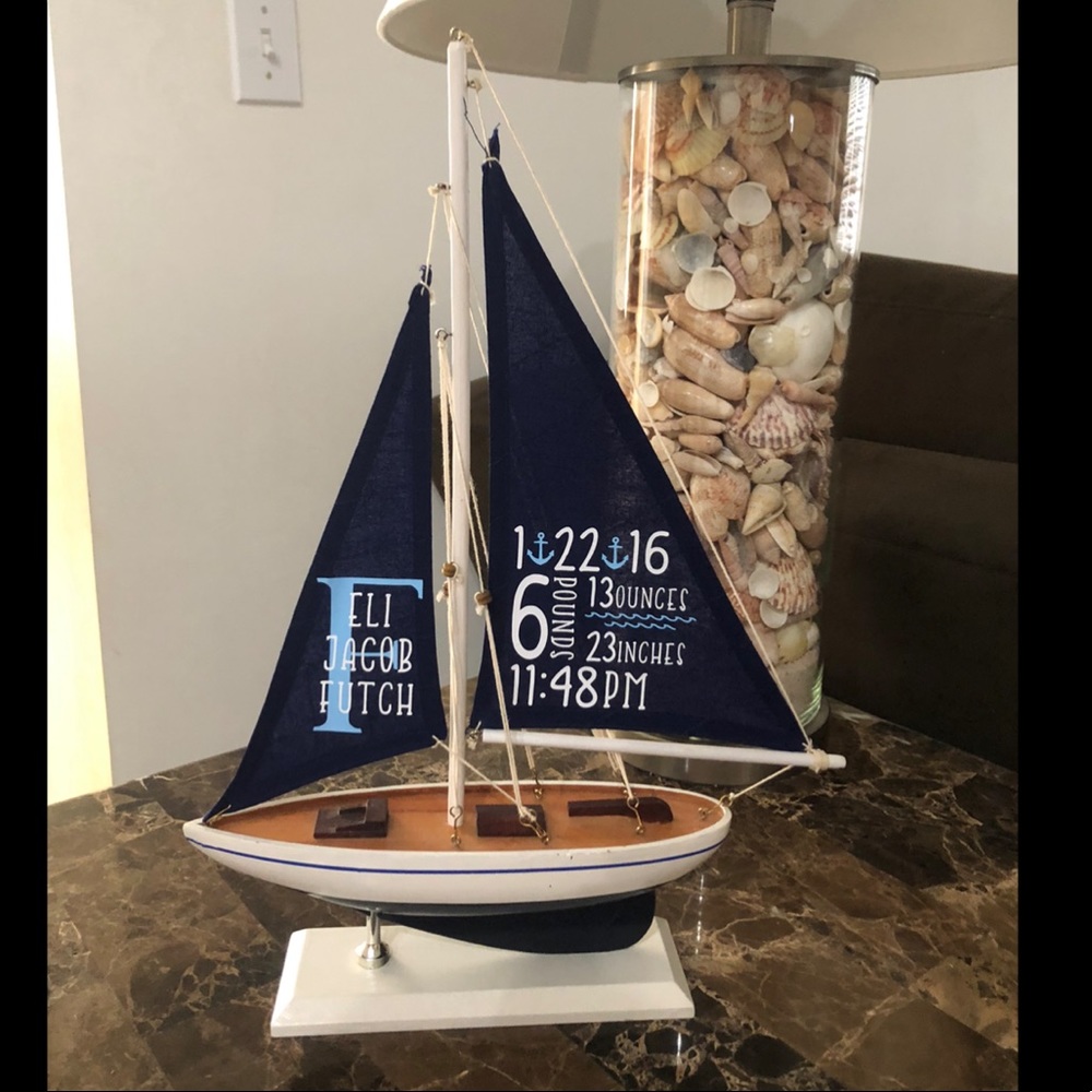 Personalized Sail Boat